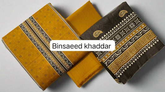 Binsaeed Digital Printed 3 piece Khaddar